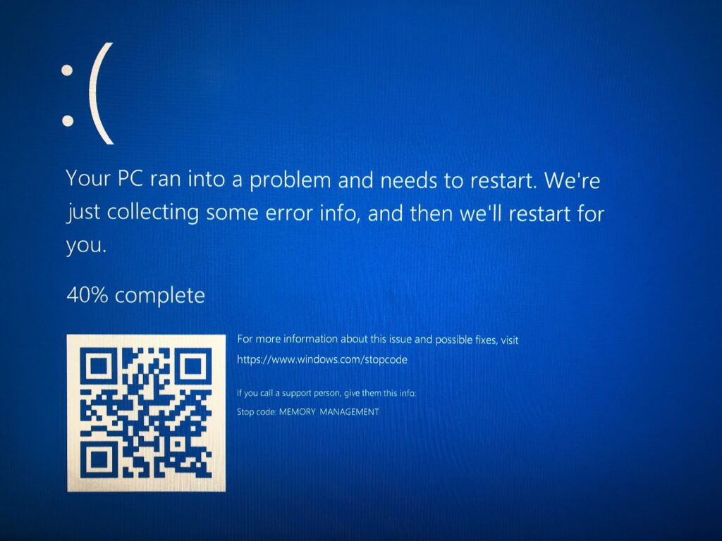 Pantalla azul falta de RAM