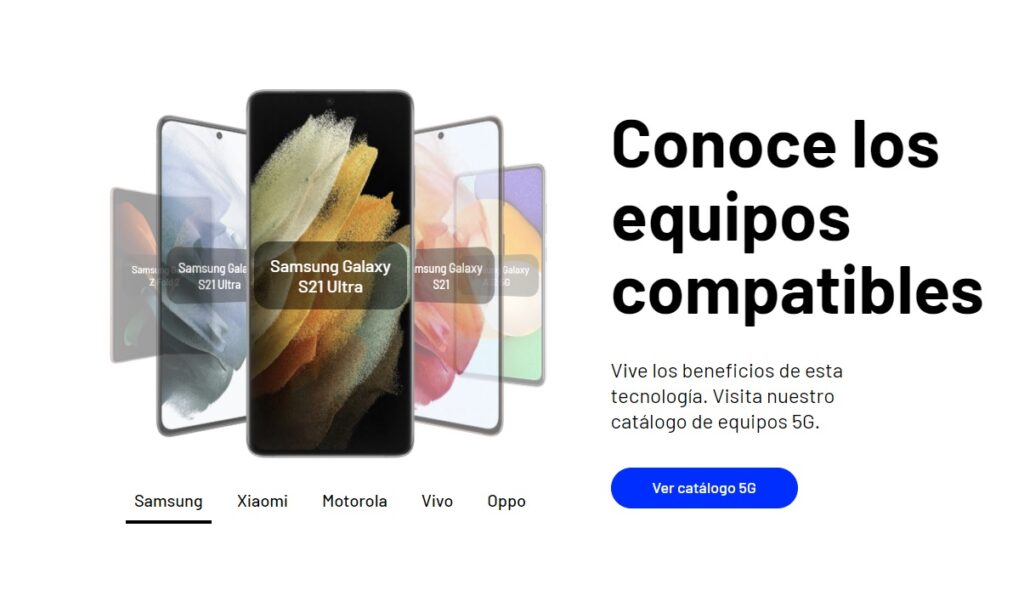 Catalogo equipos 5G entel