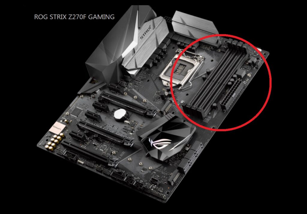 Foto placa madre Asus 4 slots RAM