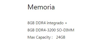 Specs RAM Asus ROG Strix G14 con RAM hibrida