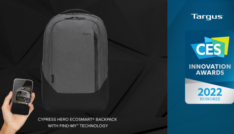 La mochila Targus Cypress Hero es compatible con Find My App y está hecha de plástico reciclado #CES2022
