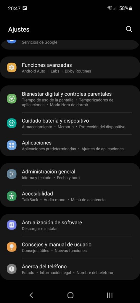 Captura pantalla Samsung Galaxy S21 FE foto (28)