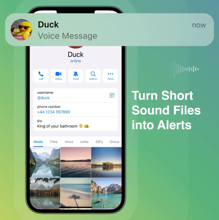 Telegram sonido notificación personalizado 1