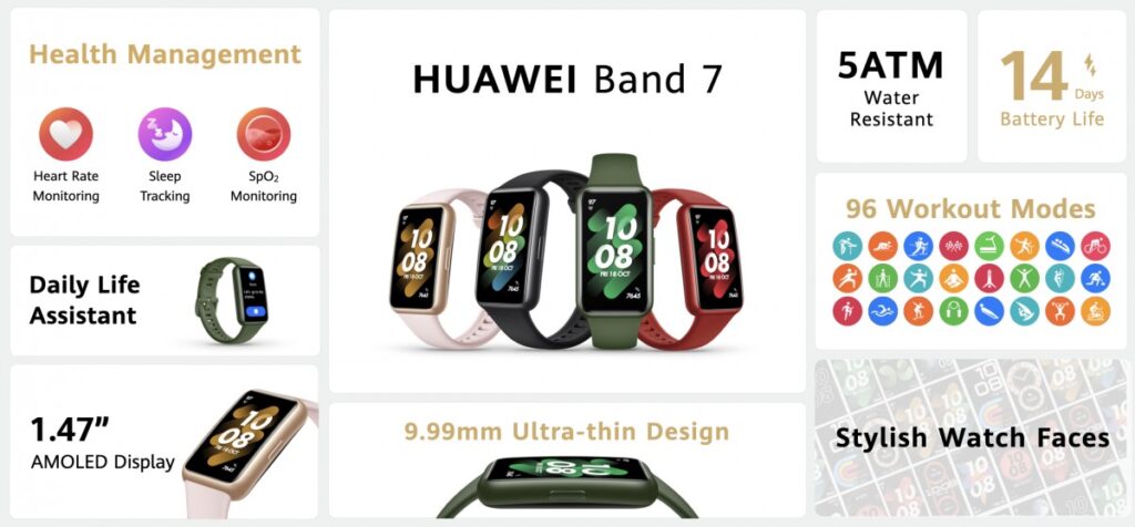 Huawei Band 7 foto resumen