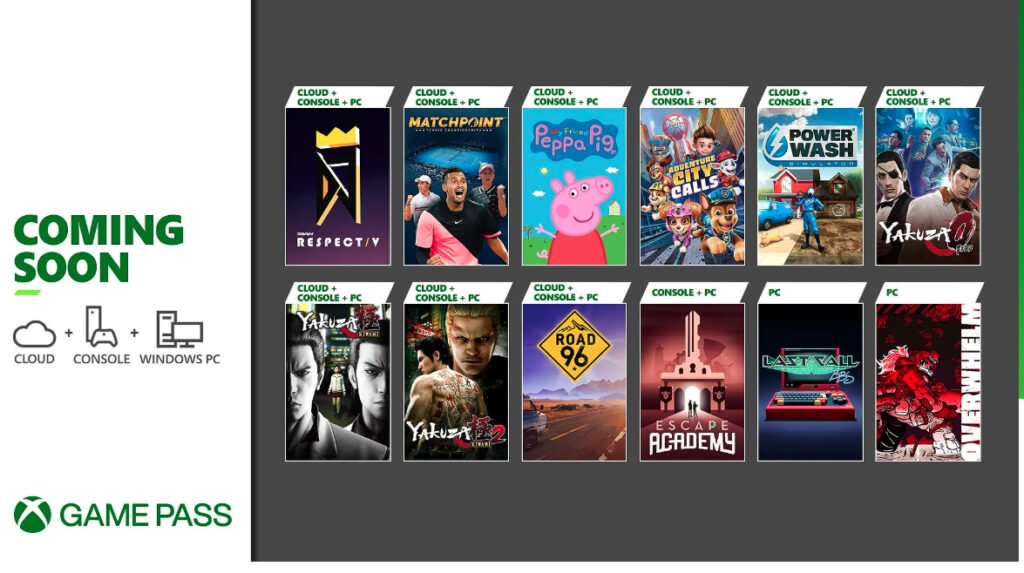 3 títulos de Yakuza destacan entre los elegidos de Xbox Game Pass este mes
