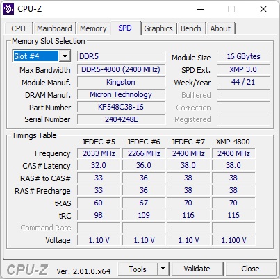 Intel Core i9-12900K - CPU-Z 5