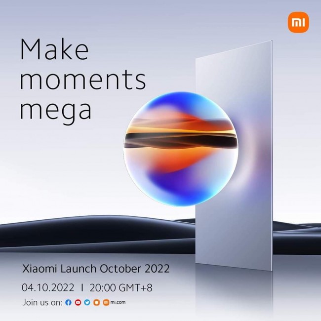 Xiaomi 12T y 12T Pro serán presentados este 4 de octubre