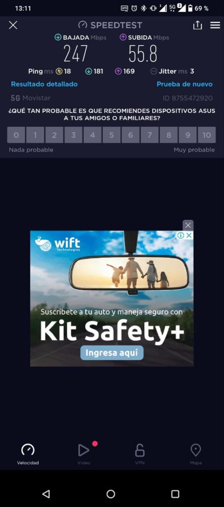 Captura 5G Movistar Puerto Natales