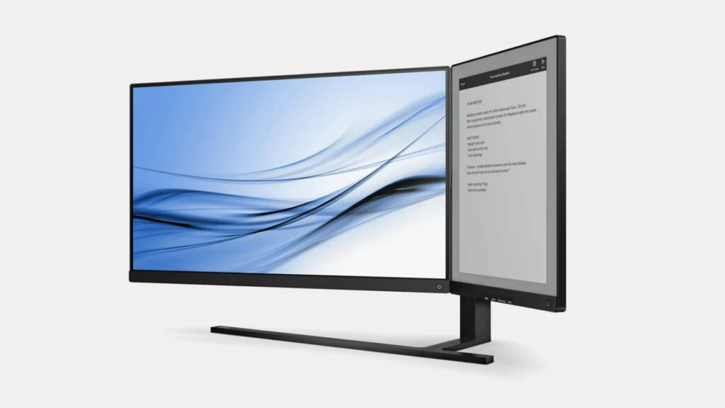 Philips presenta un monitor con doble pantalla, una IPS y otra de tinta electrónica