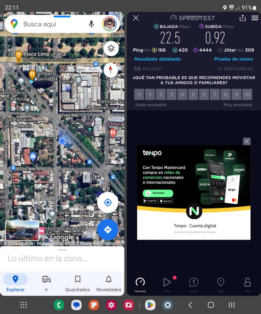 Captura Medición 5G Movistar en Talca (1)