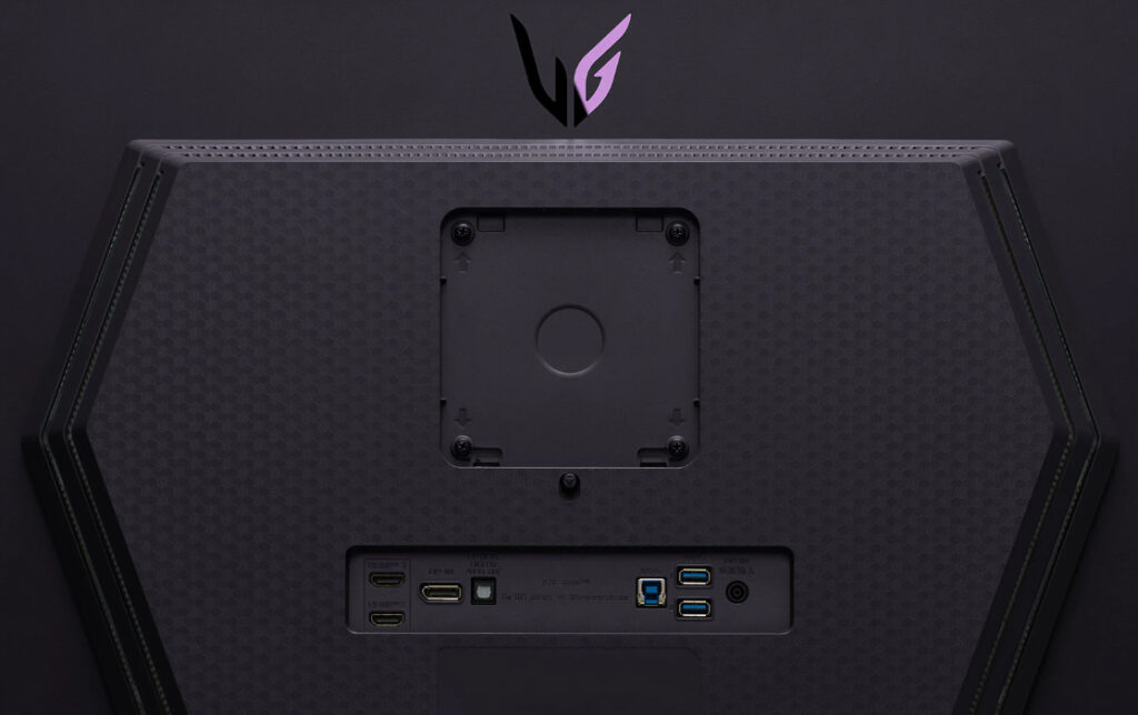 Parte posterior del monitor sin el soporte