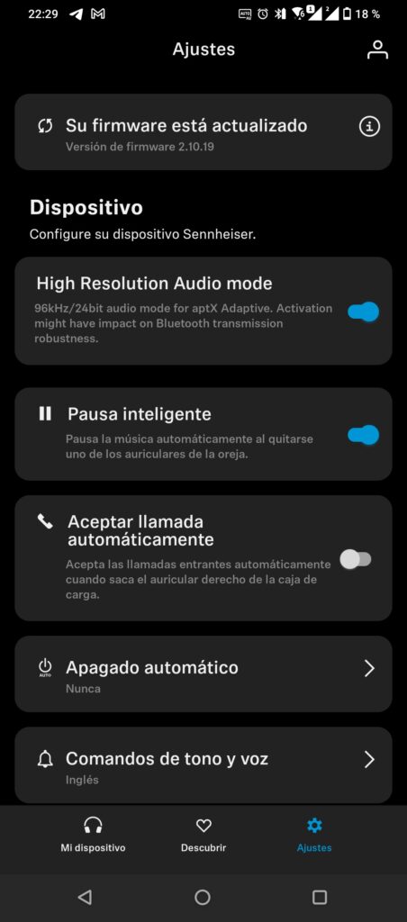 Actualización firmware Sennheiser Momentum True Wireless 3 captura 3
