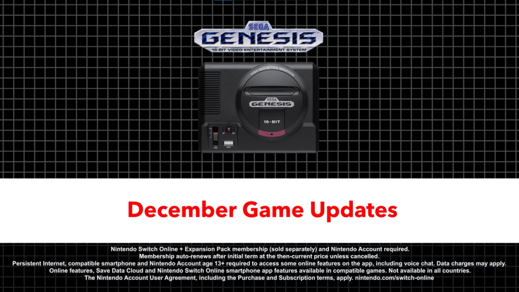 Nintendo añade 4 nuevos juegos de SEGA Genesis / Mega Drive a su catálogo de Switch Online + Expansion Pack