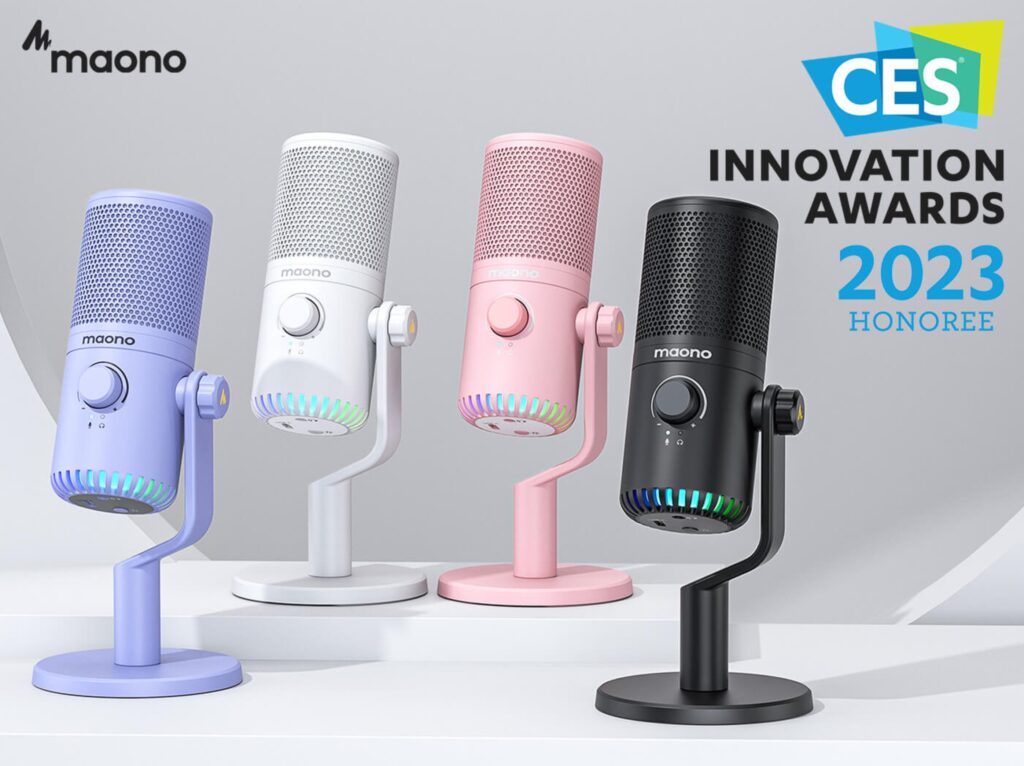 Maono gana por segunda vez el Premio a la Innovación #CES2023 con su micrófono USB Maono DM30