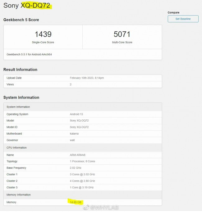 Xperia 5 v geekbench