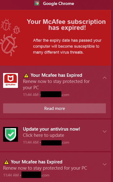 Alerta de servicio técnico remoto falso 3