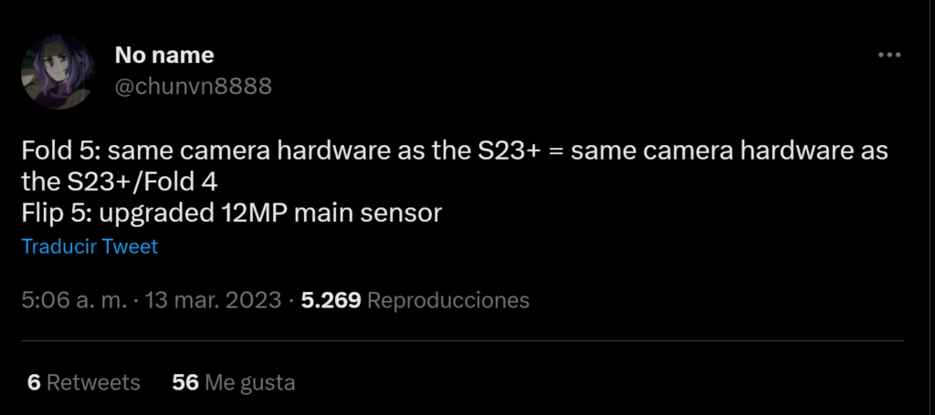 Galaxy flip 5 cámara rumor