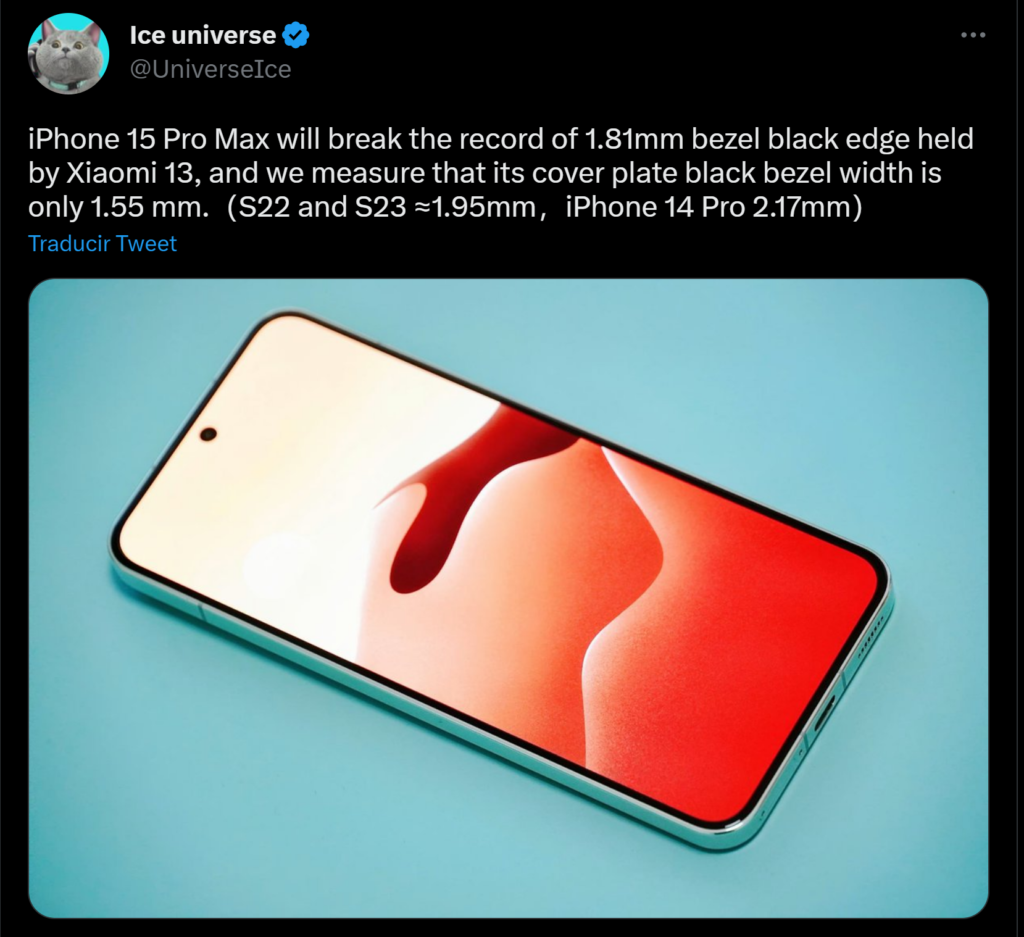iphone 15 pro max bordes ice universe