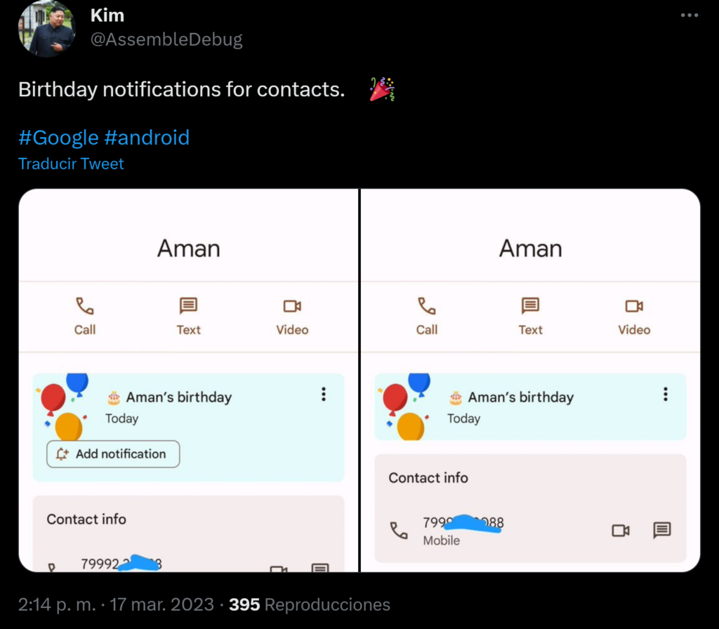 contactos google cumpleaños