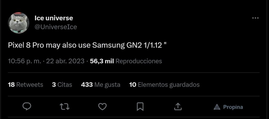 Pixel ISOCELL GN2 1 pulgada