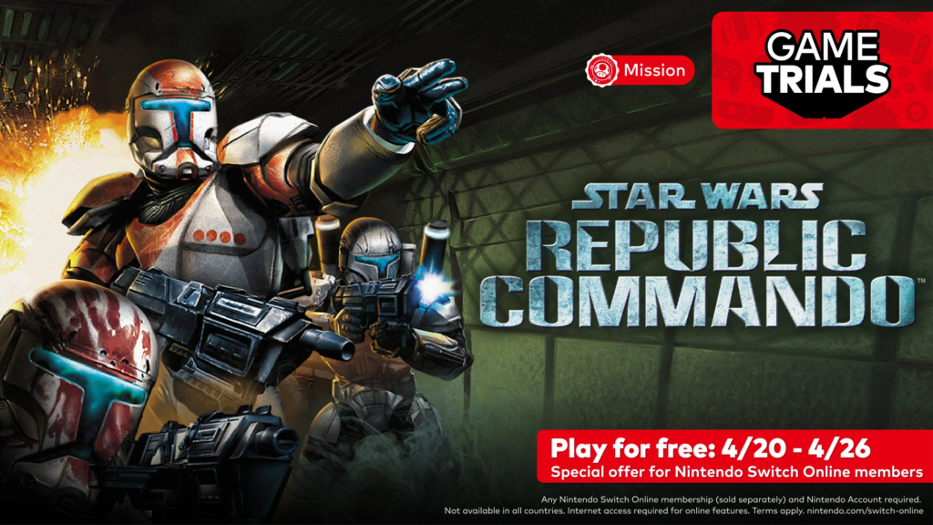 Esta semana podemos jugar Star Wars: Republic Commando gratis con Nintendo Switch Online