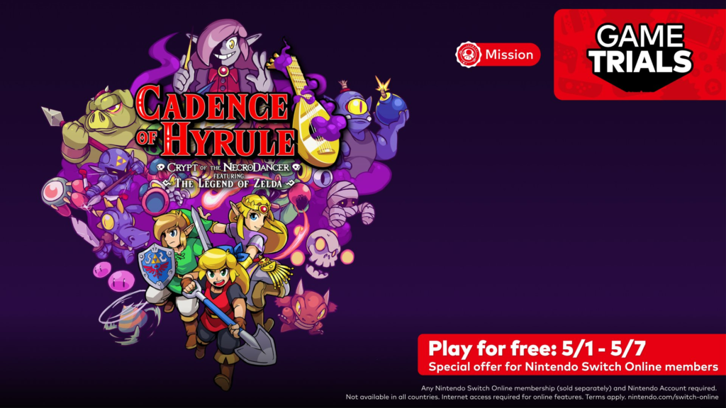 Nintendo nos dejará jugar Cadence of Hyrule gratis desde el 1 de mayo y por una semana