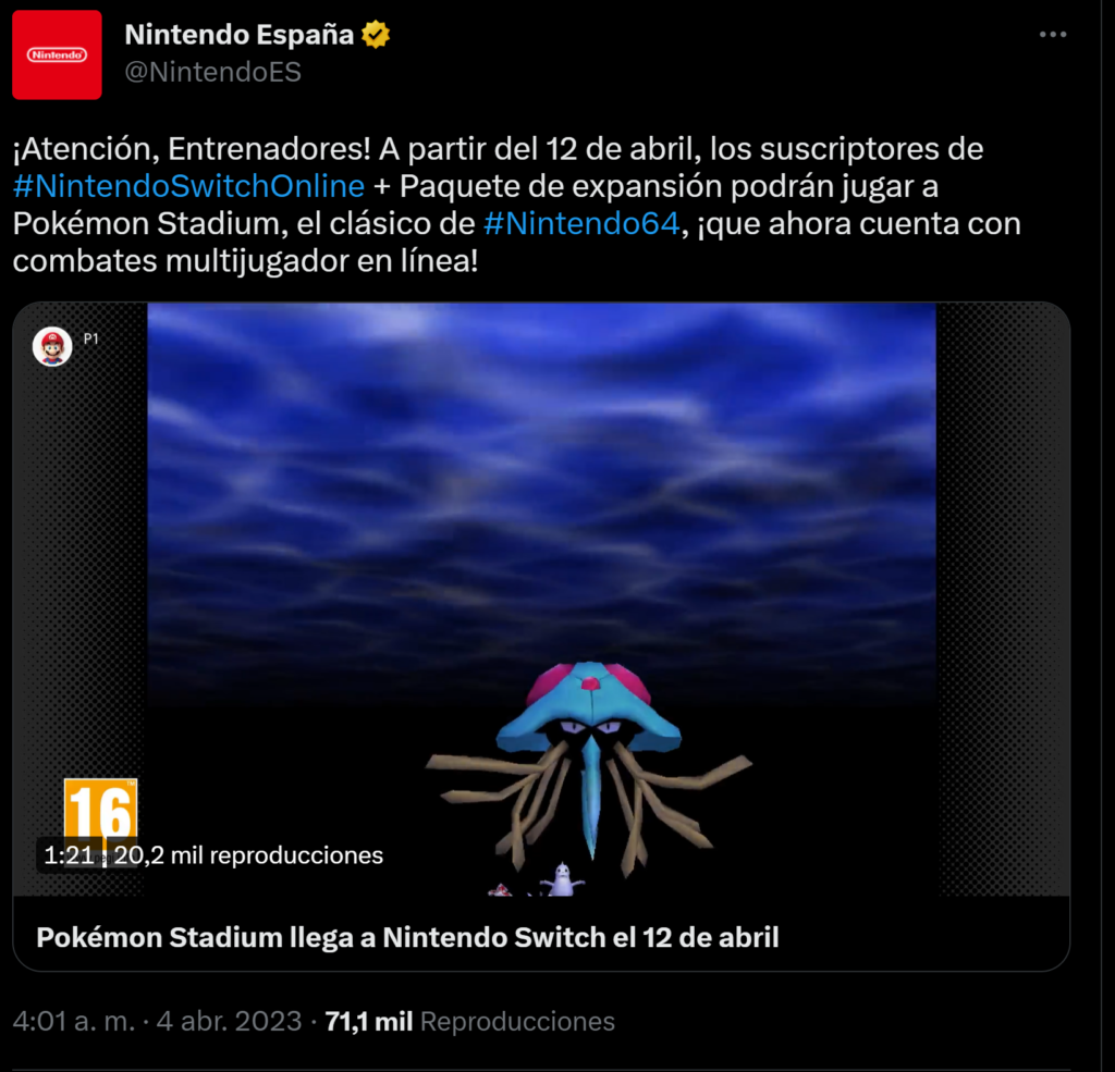 pokemon stadium nso