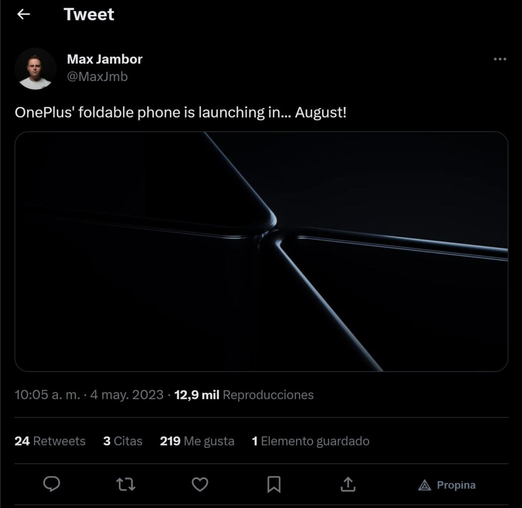 oneplus plegable agosto