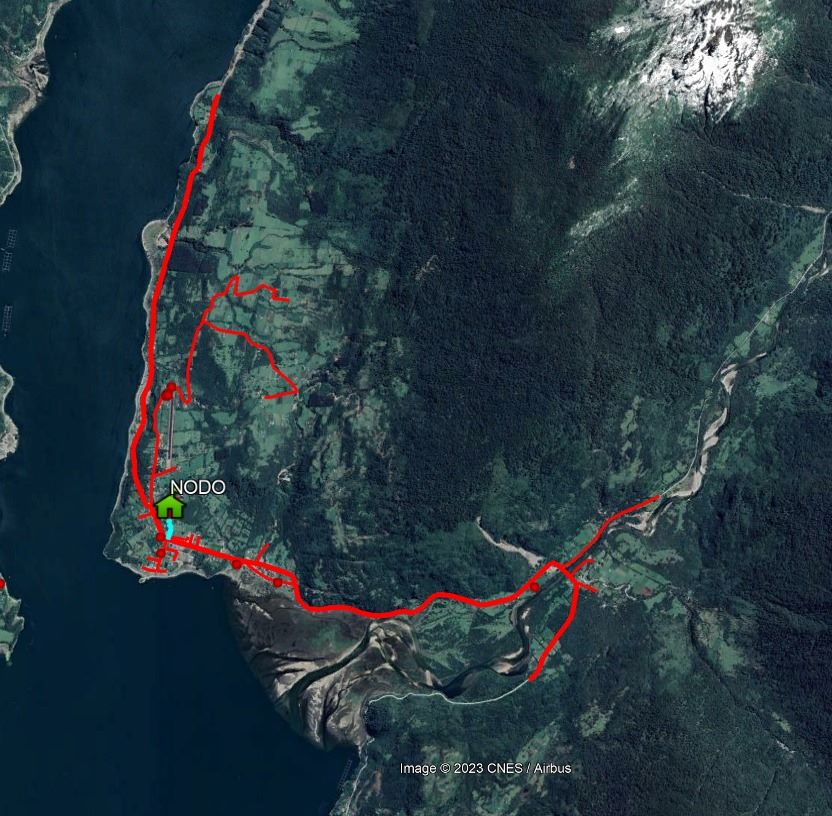 Trazado fibra óptica Austral