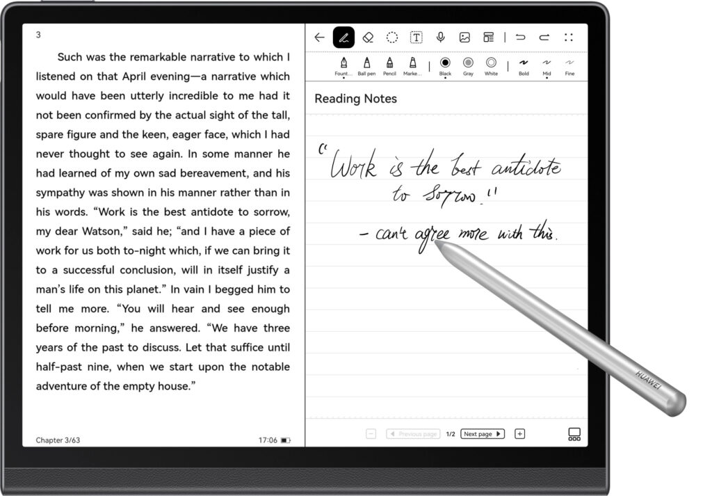 MatePad Paper escritura