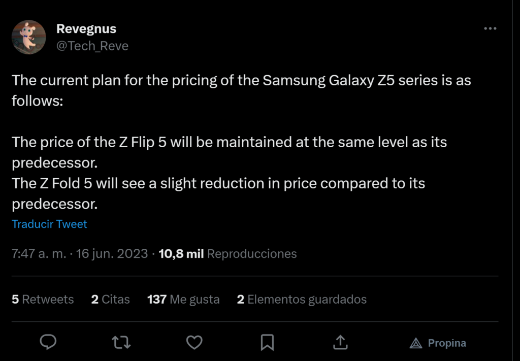 z fold5 precio barato