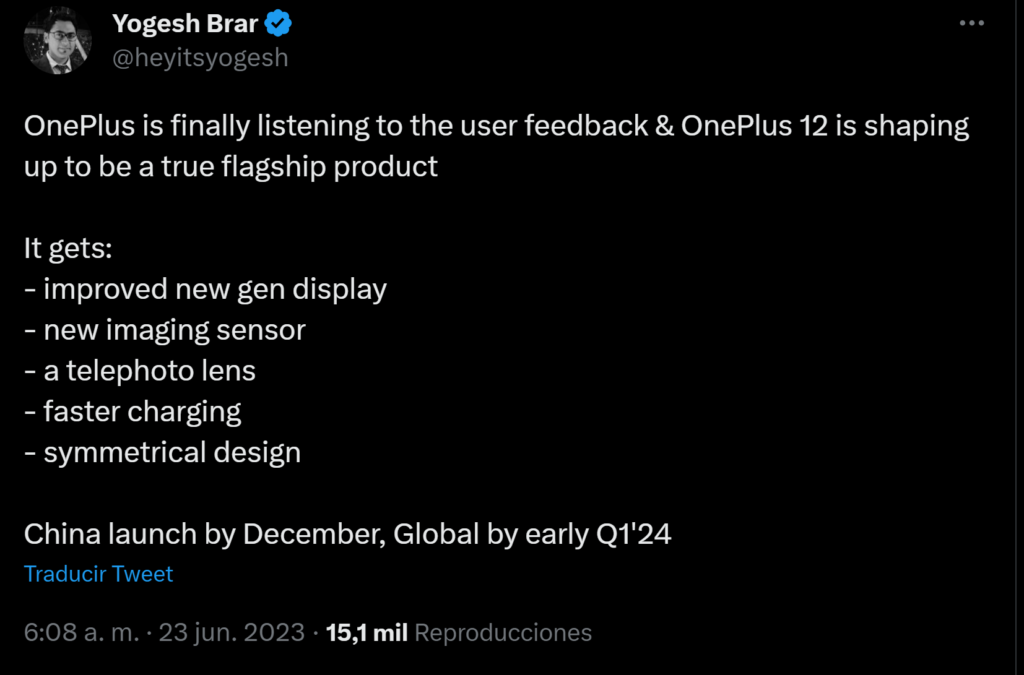 oneplus 12 especificaciones