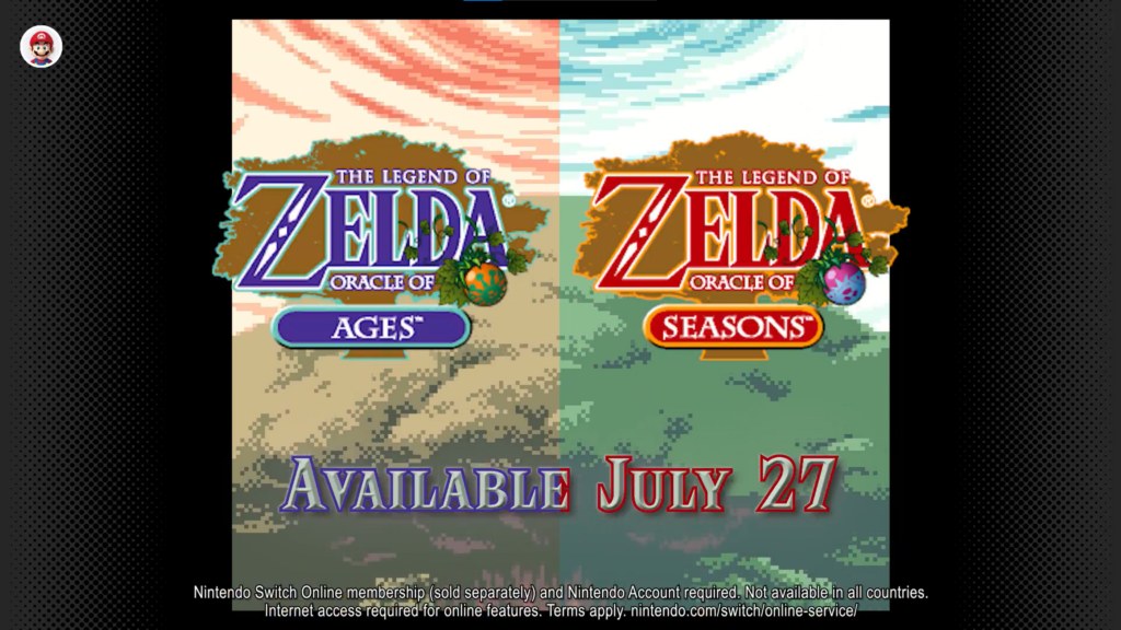 The Legend of Zelda: Oracle of Ages y Oracle of Seasons llegan a Nintendo Switch Online