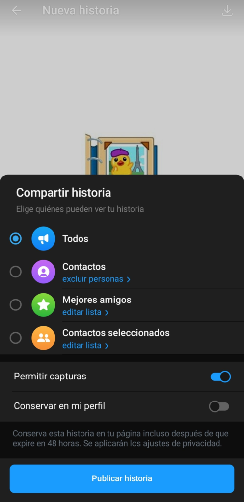 telegram historias