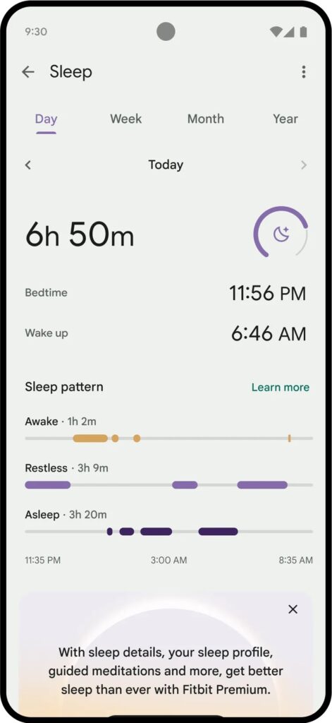 Fitbit app nuevo diseño modulo sueño agosto 2023 foto 2