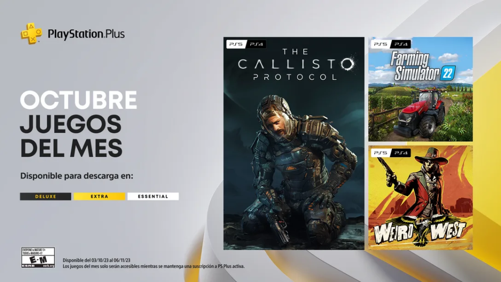 The Callisto Protocol encabeza los juegos de PlayStation Plus de octubre