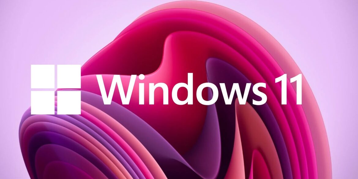 Windows 11 fondo rosado