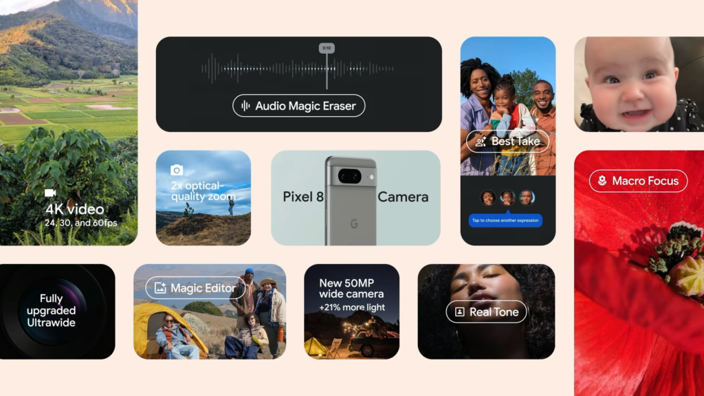 Capacidades de cámara que el Tensor G3 trae a los Pixel 8