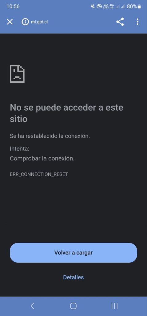 gtd sucursal virtual caida