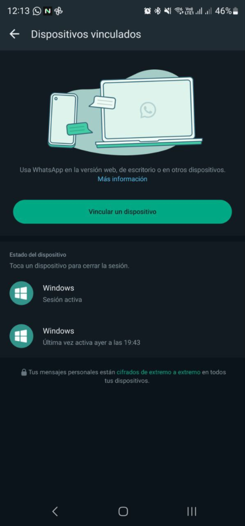 WhatsApp Cerrar sesión foto 1