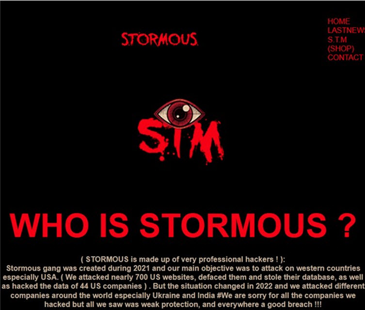 Grupo stormus ransomware