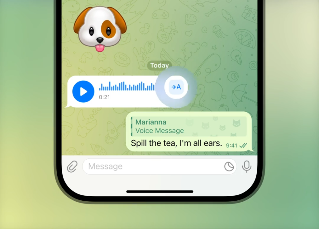 Telegram se actualiza y ahora permite a los usuarios gratuitos transformar audio a texto