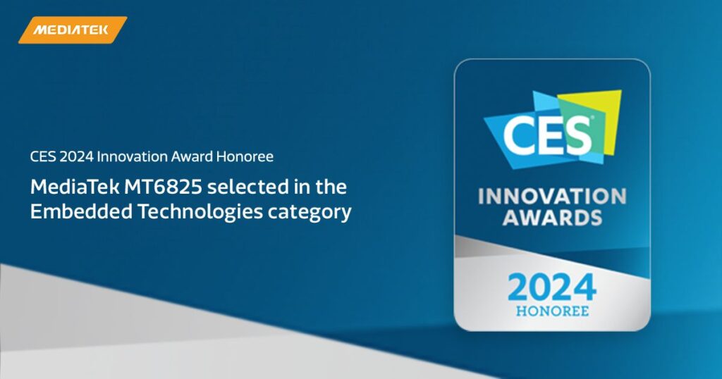 MediaTek se hace del premio a la innovación #CES2024 en la categoría de tecnologías integradas gracias a su chip satelital MT6825