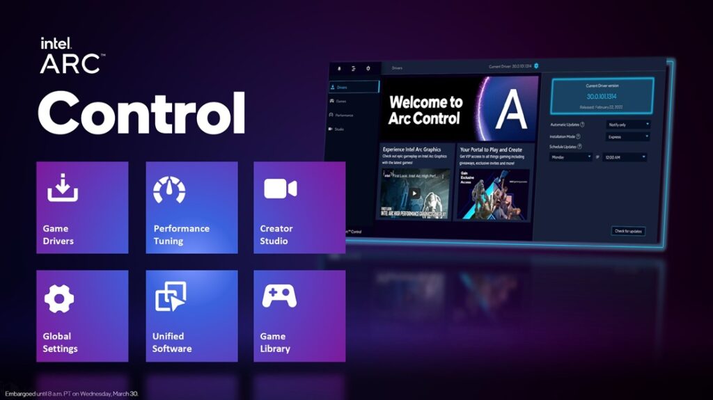Intel Arc control foto 2