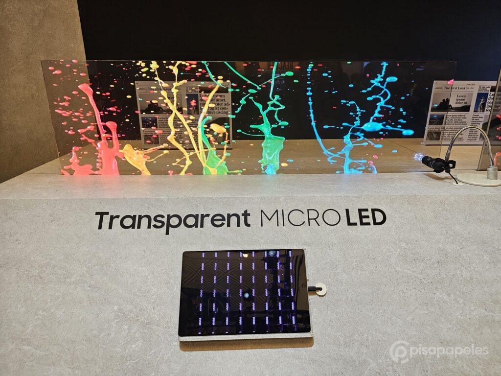Samsung Micro LED transparente CES 2024 - Pisapapeles01