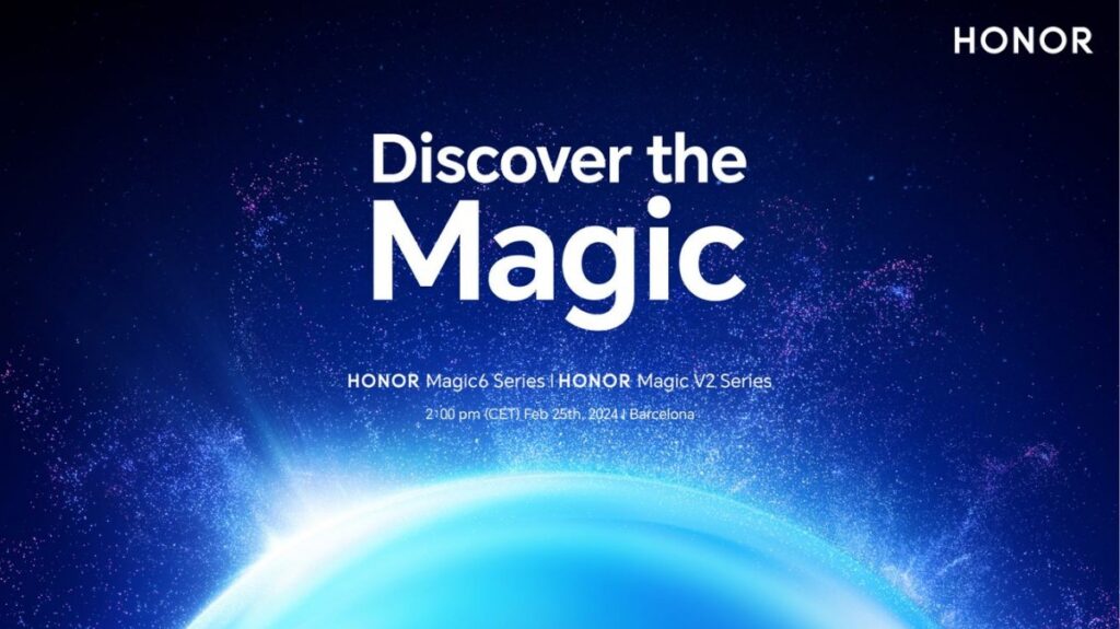 HONOR confirma el lanzamiento global de los Magic 6, Magic 6 Pro y Magic V2 RSR en MWC 2024