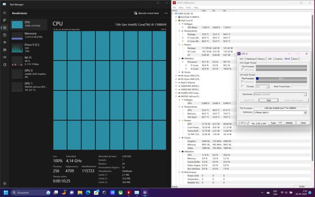 ASUS ROG Strix Scar 18 - Prueba temperatura 1
