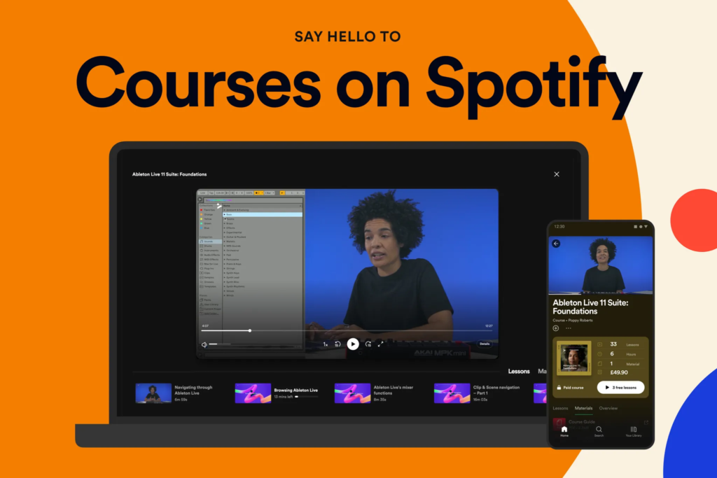 Spotify lanza cursos para aprender en formato de video en su aplicación
