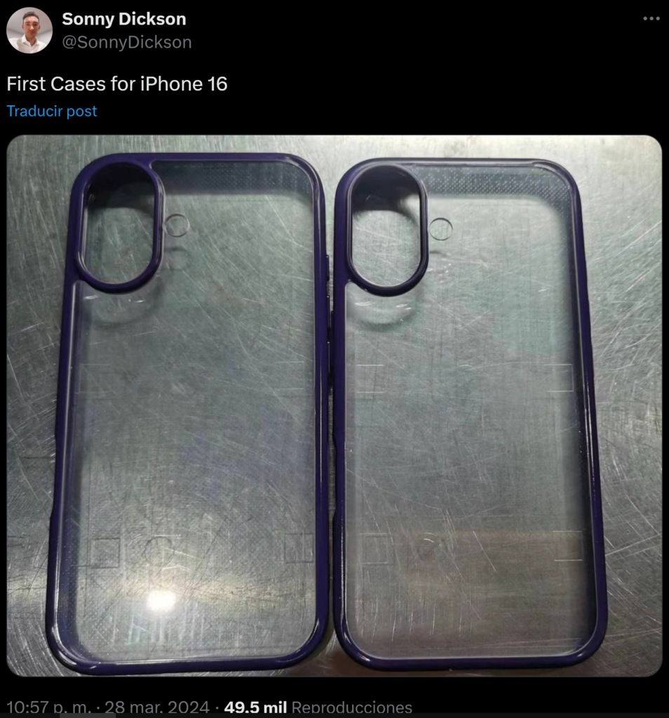iphone 16 arreglo cámaras vertical fundas