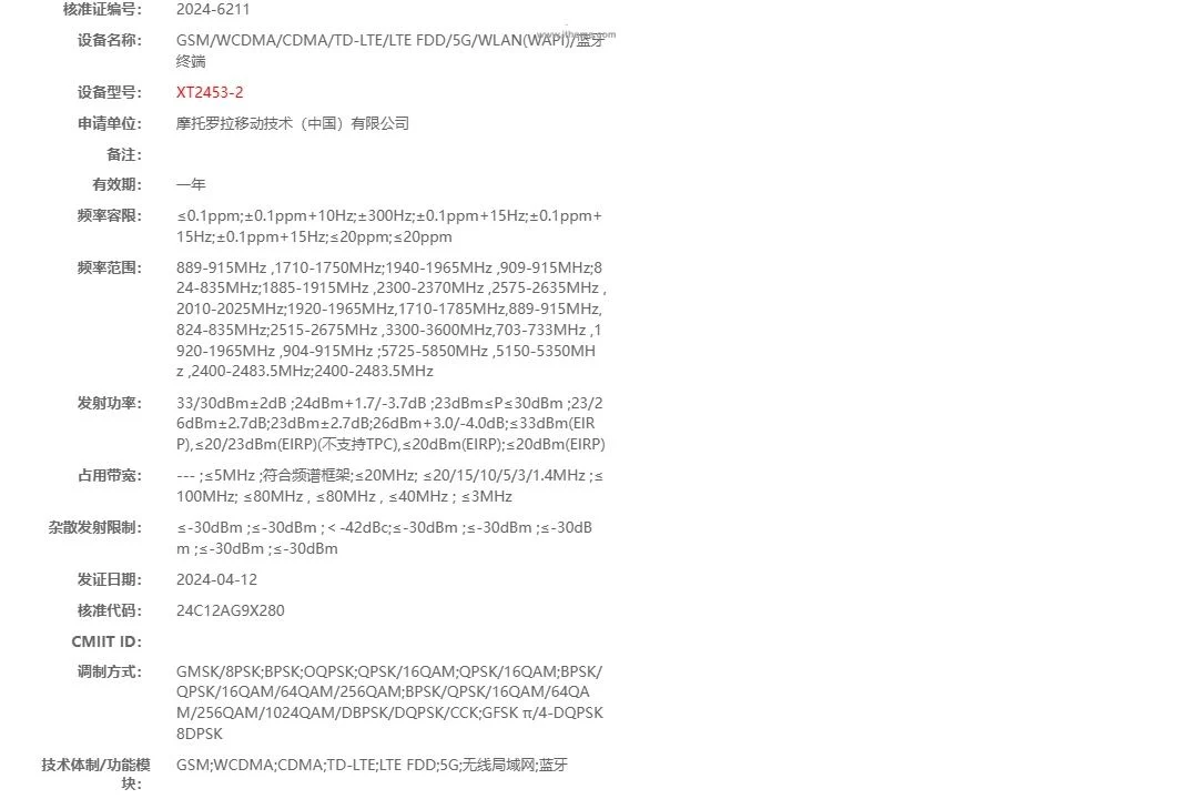 razr plegable 2024 certificacion